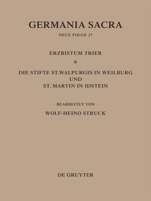 cover image of Die Bistümer der Kirchenprovinz Trier. Das Erzbistum Trier 6